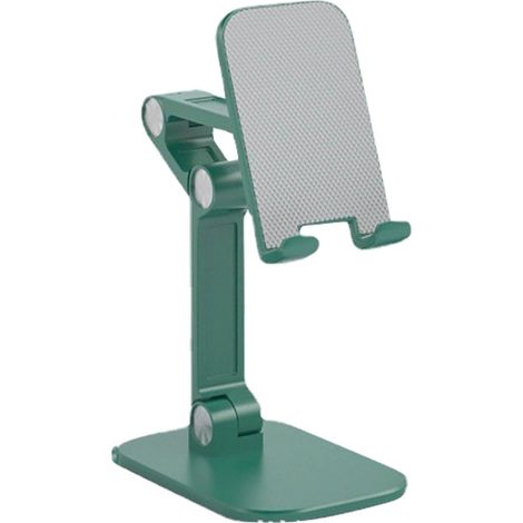 Verstellbarer und faltbarer Handy-Tischständer, tragbarer grüner Handyhalter
