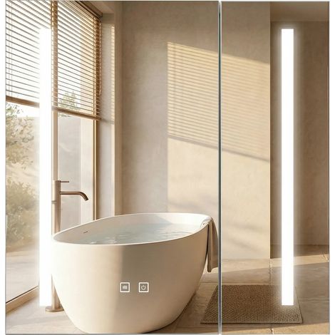 Mobiletto Con Specchio Rea M1015-60 60X65 Led White (1/5)