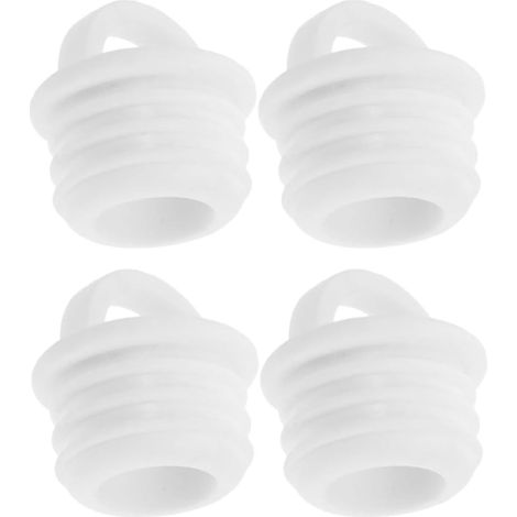 Bouchons en Caoutchouc Blanc Fonction Étanchéité et Maintien de Forme pour Seau à Serpillière Lot de 4 pour Lavabo de Salle de Bain et Évier (1/5)