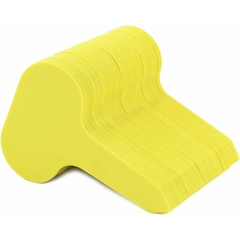 DEESSE SHOP - 100 x Étiquettes pour plantes en plastique Jaune 5 x 7 cm (1/5)