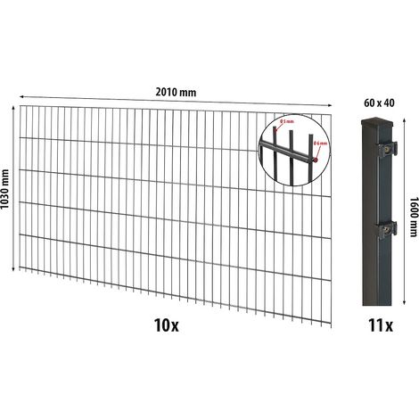 Comfort DS-Mattenzaun-Set 1030 L=20 m, anthrazit