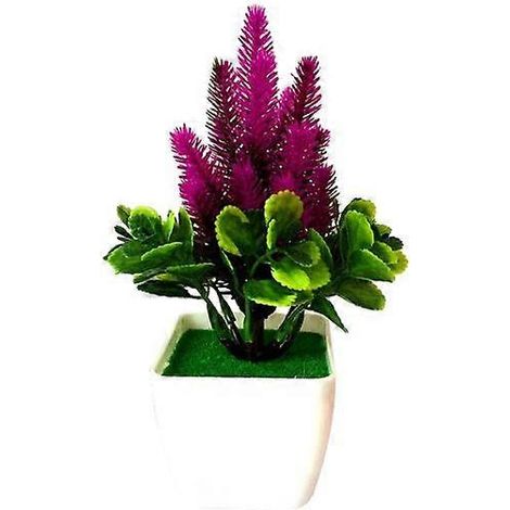 plante artificielle en pot, type bonsaï, pour salon, bureau ou jardin. Décoration pour bureau ou salon.rouge pourpre (1/5)