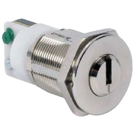 Contacteur à impulsion KESO laiton nickelé 48mm 4 clés - JPM - 46047W-02-0ACO