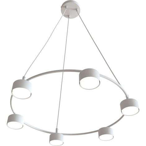 Suspension moderne réglable 6 spots blanc GX53 Emibig (1/5)