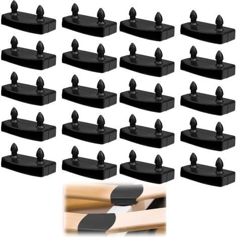 Lot de 20 supports pour sommier à lattes 55mm – Embouts en polyéthylène haute densité – Installation rapide et sécurisée – Compatible tous types de lits (1/5)
