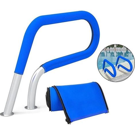 Housse de rampe de piscine, 1 housse de rampe de piscine, housse confortable pour garde-corps de piscine, manche de poignée pour échelle de piscine, 120 x 15 cm (bleu) (1/3)