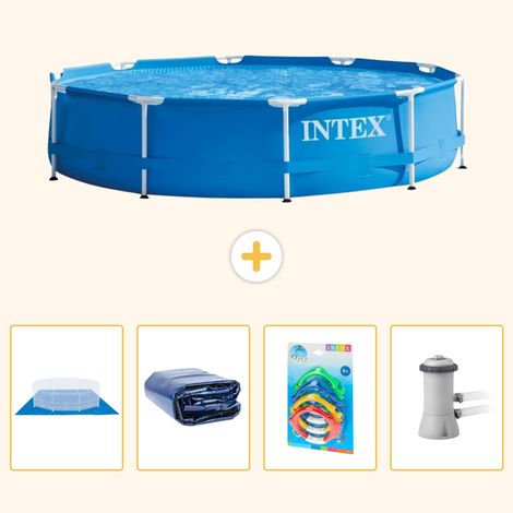 Intex Piscine Tubulaire Ronde - 366x76 cm - 5-pièces S46 (1/5)