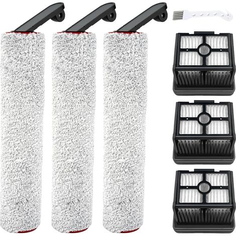 Nass Trockensauger Zubehörset für Dreame H12 Pro Staubsauger,enthält 3 HEPA Filter, 3 Walzenbürsten und 1 Reinigungsbürste,Geeignet für alle Bodentypen Wie Marmor, Holz, Laminatböden