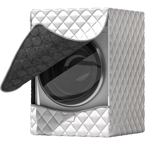Housses de Protection pour Lave-Linge et Sèche-Linge Avec Fermeture Éclair Housse de Machine à Laver pour Chargement par le Dessus Pour Stockage Buanderie Balcon Chargement (1/5)