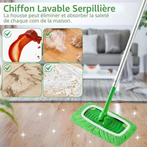 8 Pièces De Housses pour Bai,Lingettes Sèches Vertes,Tampons De Nettoyage Réutilisables,Linge Pt Lavable Et Doux,Housse (1/5)