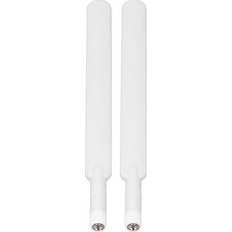 Lot de 2 antennes omnidirectionnelles 4G LTE à gain élevé pour la transmission de données, connecteur SMA mâle pliable et adhésif blanc (1/5)