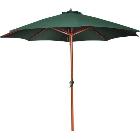 Parasol vert 258 cm - Parasol de jardin protection UV terrasse extérieur ombrage (1/5)
