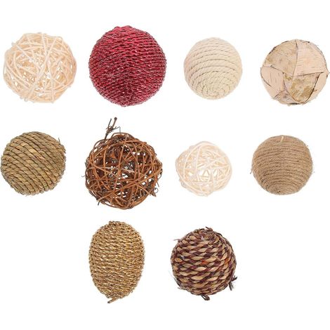 pi ces Lot de Boules Tiss es Main Corde Naturelle D coration (1/5)