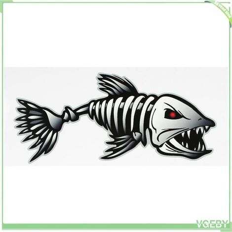 Fafeicy Autocollant de pêche Autocollants de bouche de dents de poisson, 2 pièces, autocollants de poisson jouets jeu Couleur2 (1/5)