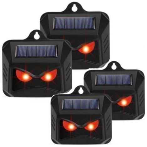 Répulsif solaire hibou noir étanche extérieur anti-rongeurs et animaux (1/4)