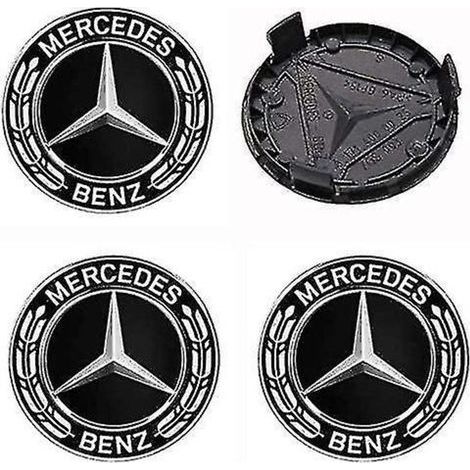 CREA 4 Pieces Center Caps Compatible With Mercedes Benz 75mm Center Wheel Cover Abs Car Accessories (1/3)