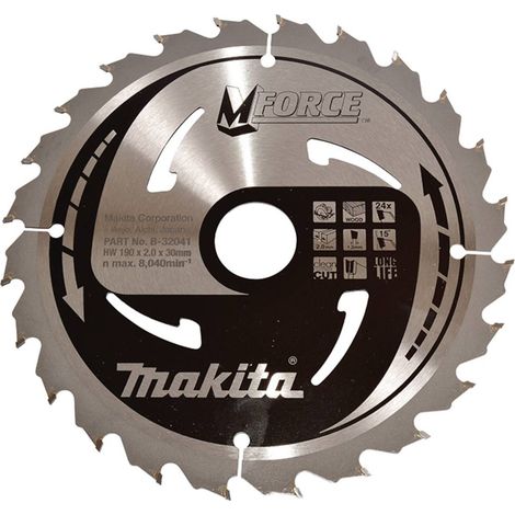 Makita M-FORCE B-32041 Lama circolare 190 x 30 x 1.2 mm Numero di denti: 24 1 pz. (1/3)
