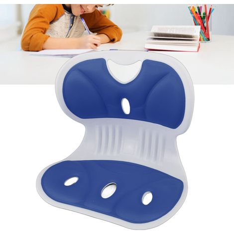 Ergonomisches Haltungskorrekturkissen mit Lendenwirbelstütze, groß, blau, für Schulkinder und Bürogebrauch – Schaumstoff und PP, 1 Kissen (1/5)