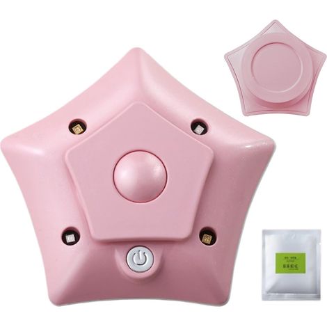 Lampe UV intelligente pour toilettes, purificateur d'air UV rechargeable automatique, veilleuse multifonctionnelle, stérilisateur à détecteur de mouvement, rose (1/5)