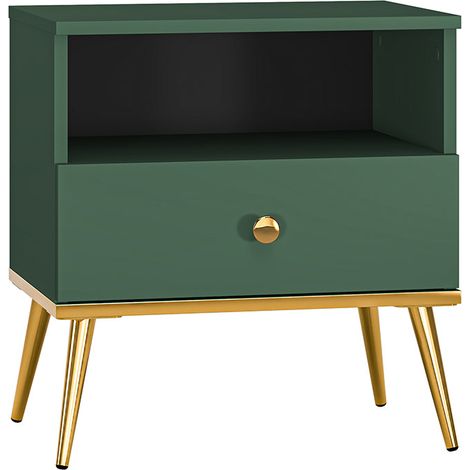 Comodino 1 cassetto Thalia verde 53cm (1/5)