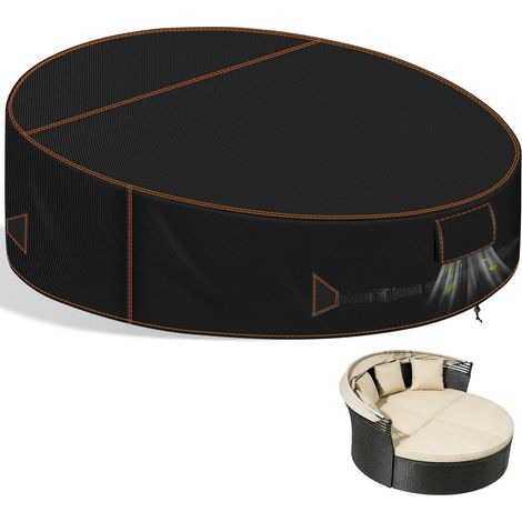 Housse de bain de soleil ronde 230x90/50cm, 420D Oxford, imperméable, anti-UV (1/5)