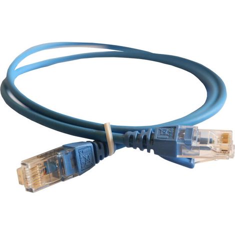 Cordon de brassage et utilisateurs RJ45 LCS³ catégorie 6 HD U/UTP écranté 100ohms 1m LSOH bleu LEGRAND 051546