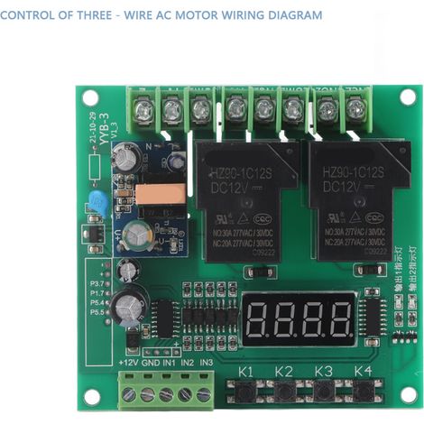 Module de commande de marche avant/arrière/temporisation YYB-3 220V avec deux relais (1/5)