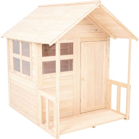 Maisonnette cabane enfant avec plancher et véranda BOUTON D'OR COTTAGE en bois FSC®