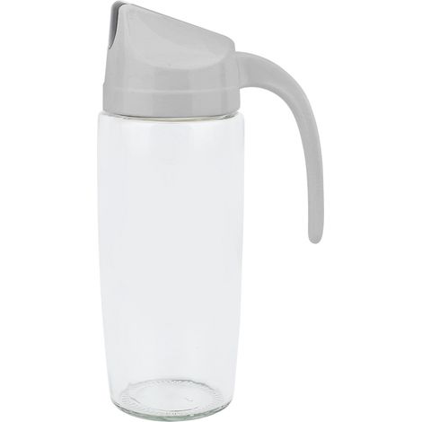 Distributeur d'huile gratuit, bouteille en verre pour vinaigrette, récipients pour condiments à base d'huile (gris) (1/5)