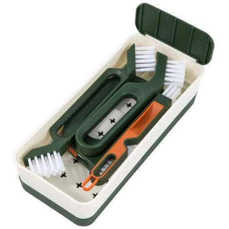 Pair Set de 4 brosses de nettoyage pour fentes – Vert – Pour joints, coins et rainures