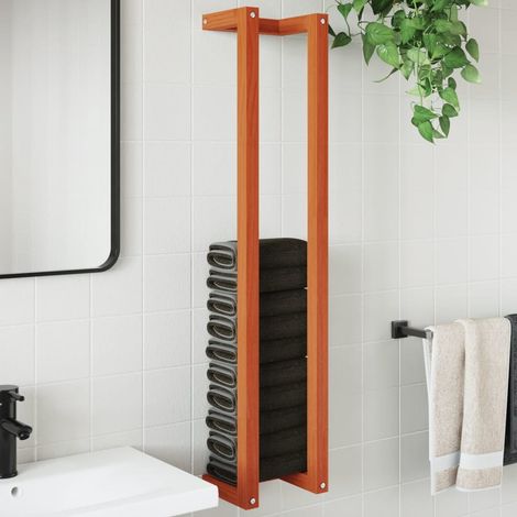Towel Rack Wax Brown 23x18x110 cm Solid Wood Pine vidaXL
