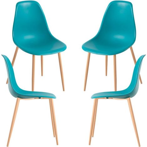 Packs Sillas Comedor - Pack 4 Sillas Mykle - Verde azulado