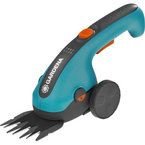 GARDENA Set Forbici a batteria per erba ClassicCut + manico e ruote (9855-20)
