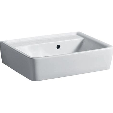 Keramag Renova Nr.1 Plan Lavabo de manos 50x38cm, sin grifo, con rebosadero, color: Blanco, con KeraTect - 272153600