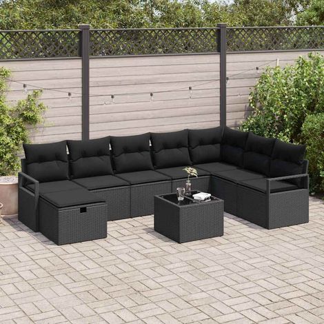 vidaXL Sofa Set mit Kissen 6 pcs Poly-Rattan (1/5)
