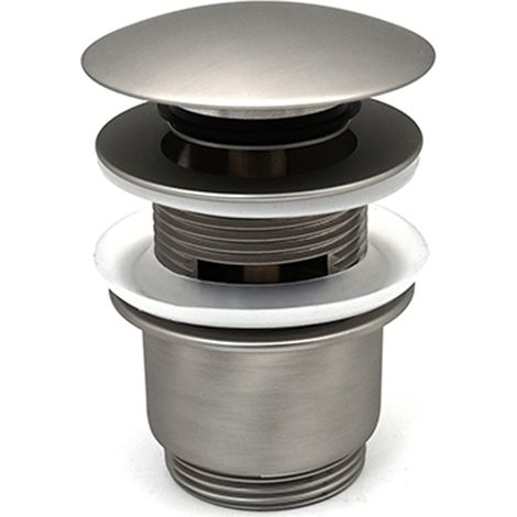 PILETTA CLICK-CLACK CON TROPPO PIENO Nichel Spazzolato Opaco REMER (1/2)
