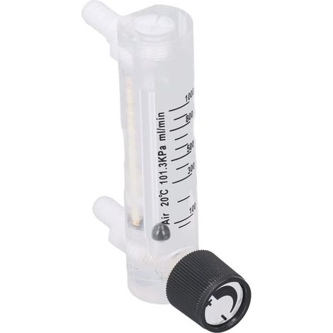 Débitmètre de gaz, débitmètre à panneau d'air réglable, débitmètre de contrôle 10-1 000 ml/min pour convertisseur oxygène-air-gaz (1/5)
