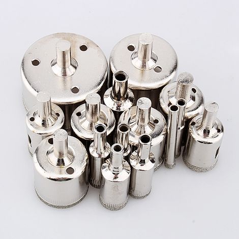 Lot de 15 trépans diamantés pour percer verre, porcelaine, marbre 6-50mm (1/5)