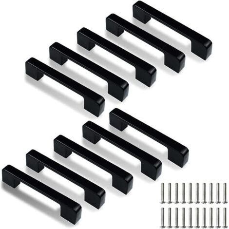 10er-Pack quadratische Küchentürgriffe aus Edelstahl mit 128 mm Mittelloch (Schrauben im Lieferumfang enthalten) (1/5)