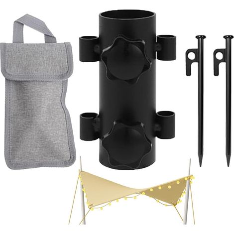 Supports pour bâtons de camping, support stable anti-rouille pour auvent et piquets - Soutien-gorge piquets de tente - Camping pêche, jardin, patio, pelouse, prairie, extérieur (1/5)