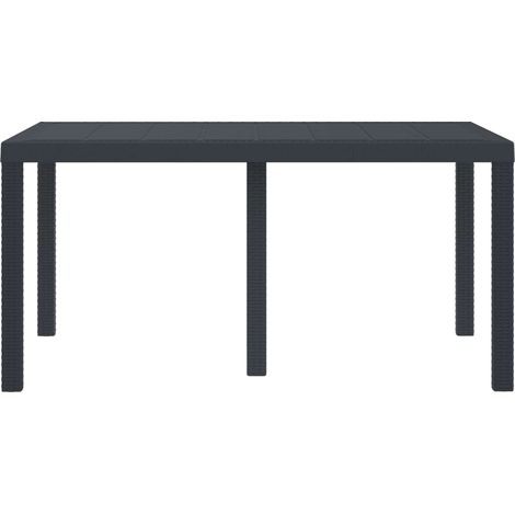Maison Exclusive - Gartentisch Anthrazit 150 x 100 x 73 cm Poly-R (1/4)