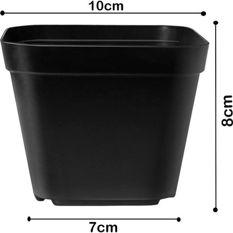 Pots de plantation, 10 cm, lot de 100 pots de pépinière, pour la plantation intérieure et extérieure (1/4)