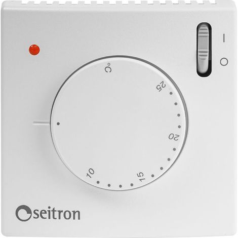 TERMOSTATO AMBIENTE ELETTROMECCANICO ON/OFF MODELLO TM003M - DIMENSIONI:H=85 L=85 P=31 MM - GRADO DI PROTEZIONE IP30 - SEI