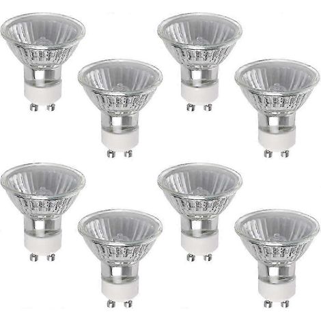 Ampoule halogène GU10 50W, lot de 8 spots, 220V, blanc chaud 2800K, dimmable (1/5)