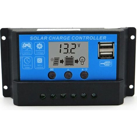 Regolatore di carica 20A per pannello solare 12/24V display LCD USB Art.89756 (1/4)