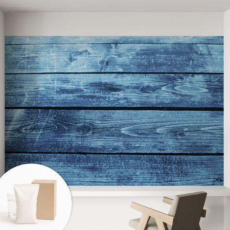 Tapete Vliestapete mit Kleber - abwaschbar - Tapete mit Motiv - trendige Wanddeko - elegant Fototapete Rustikaler Boden 152x104 cm (1/5)