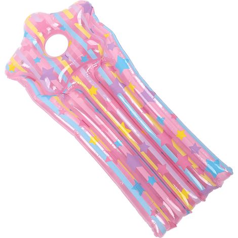 Aufblasbare Poolmatte 130 x 60 cm, aus dickem PVC, umweltfreundlich und auslaufsicher, rosa, ideal für Kinder. (1/4)