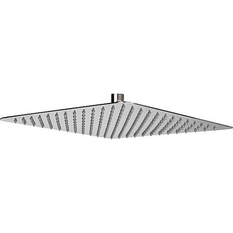 Tete de douche inox brossé 300x300x2 mm angulaire