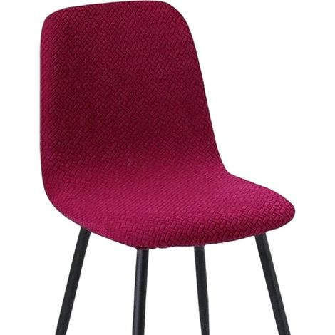Funda elástica para silla - Funda de jacquard extraíble y lavable - Ideal para restaurantes, hoteles, decoración y bodas - Marrón (1/5)