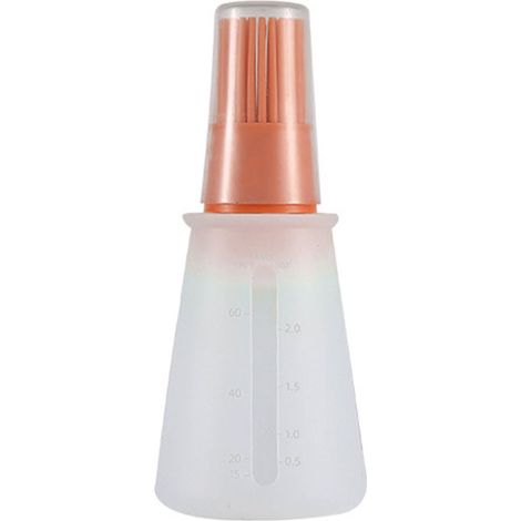 Pinceau à huile silicone bouteille BBQ brosses badigeon four barbecue sauce brosses bouteille pour cuisine Orange (1/5)